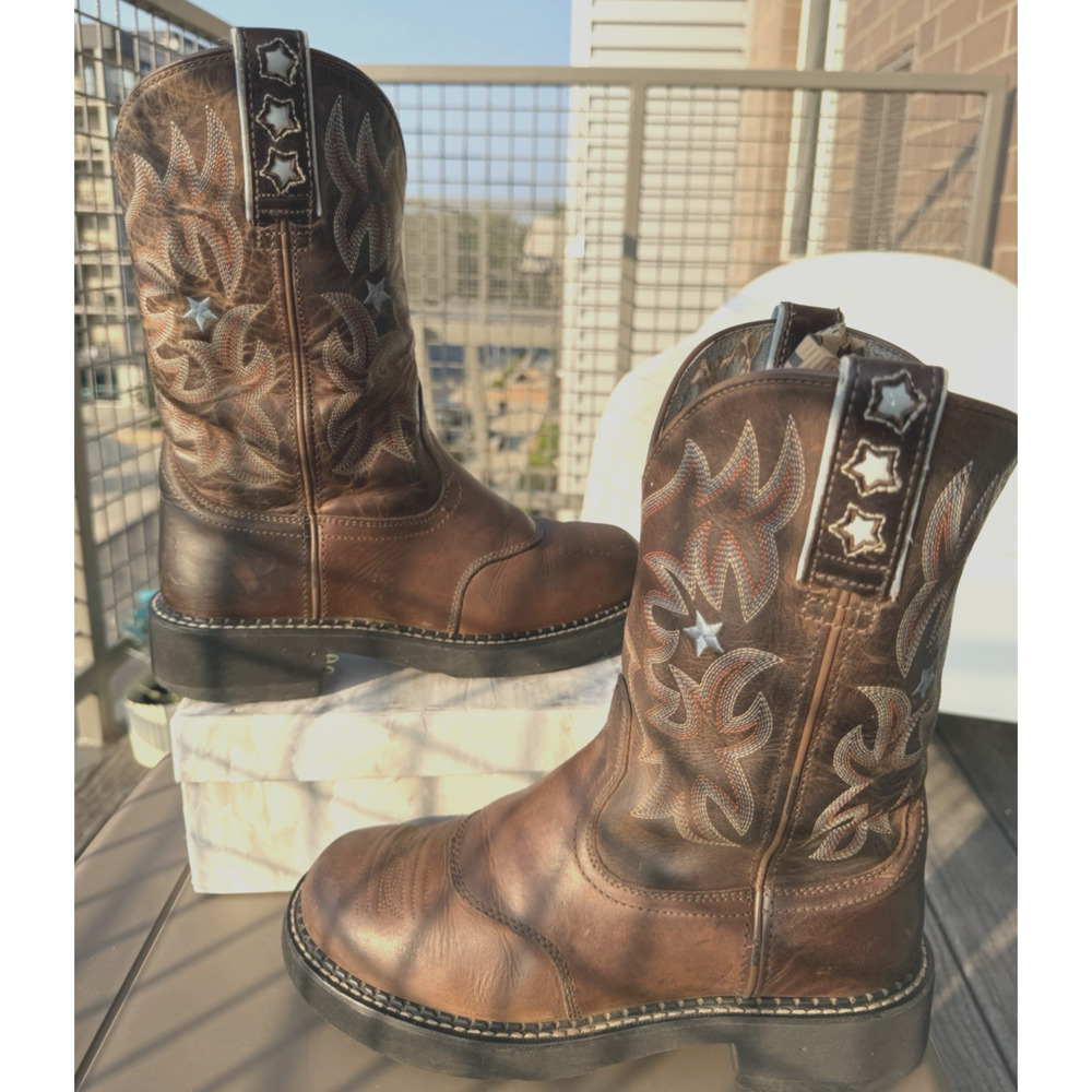 Ariat Women's ProBaby Western Cowboy Leather Boots Driftwood Brown 10001132 7.5B - Picture 4 of 16